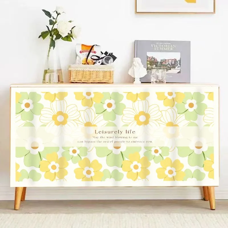 VIKAMA Patchwork Minimalist Cabinet Curtain, Dustproof Wardrobe Door Curtain for Closet Cupboard Bookcase Decor