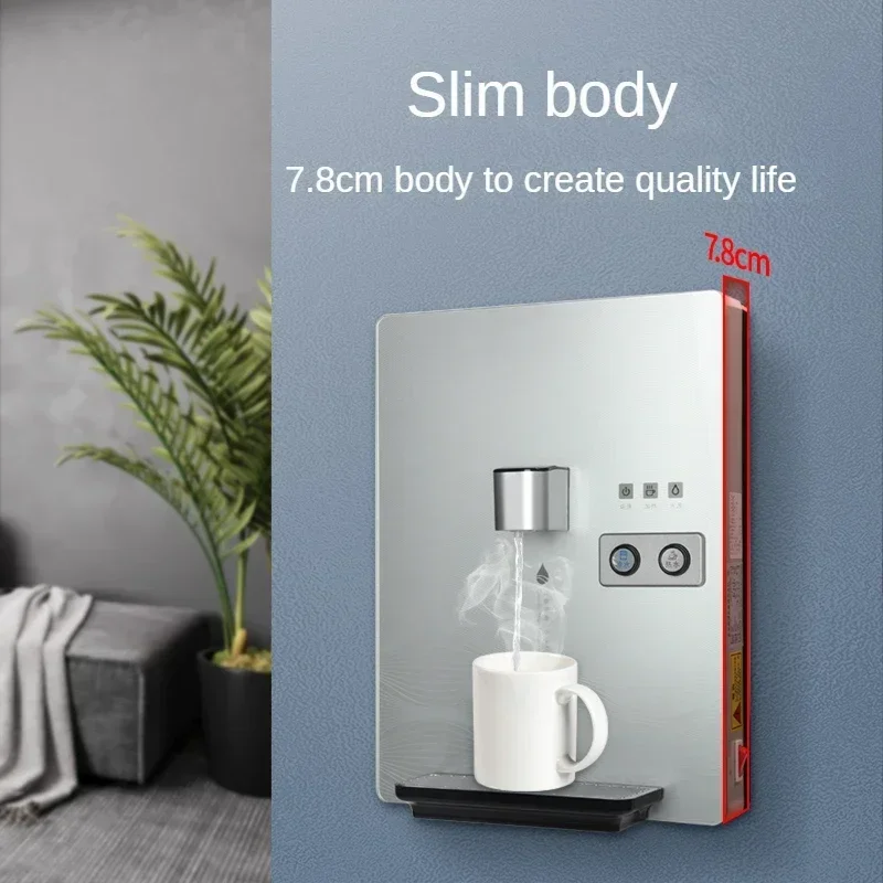 220V Pipeline Machine Home Wall-mounted Direct-drinking Machine Kitchen Appliance Small Desktop Hot Water Dispenser Glass Panel