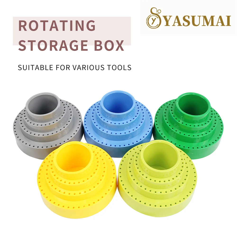 Yasumai Jewelry Storage Box Accessories For Rotary Tool Drill Bit Bur Holder Grinding Polishing Wheel Head Needle Organizer