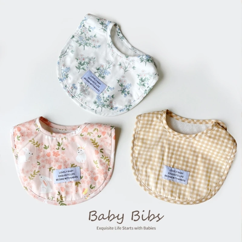 

Toddler Bibs for Eating Newborn Drool Bib Neck Scarf Waterproof Terry-cloth Bib Burp Cloth Baby Teething Bib Shower Gift