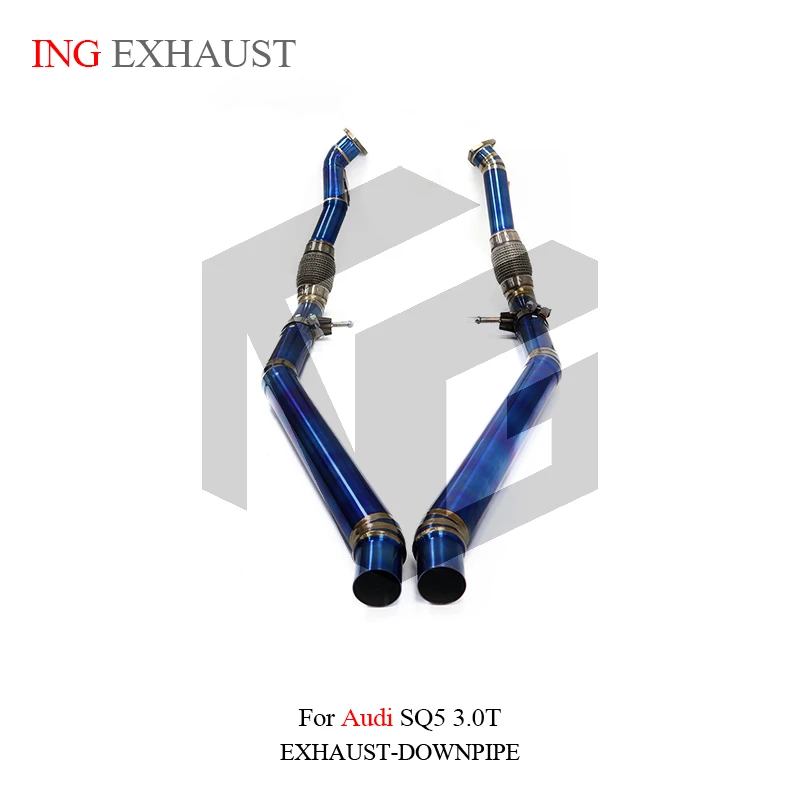 ING Titanium Alloy Front Pipe Exhaust for AUDI SQ5 3.0T Up Grade Flow Sections Flow Vehicle Model Motor Tube Accessories System