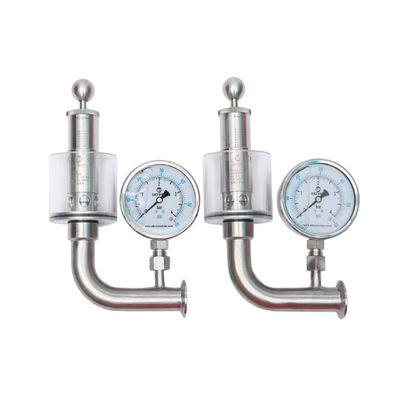 SS304 32mm manual pressure regulator safety construction for water manual beer blasting valve with pressure gauge