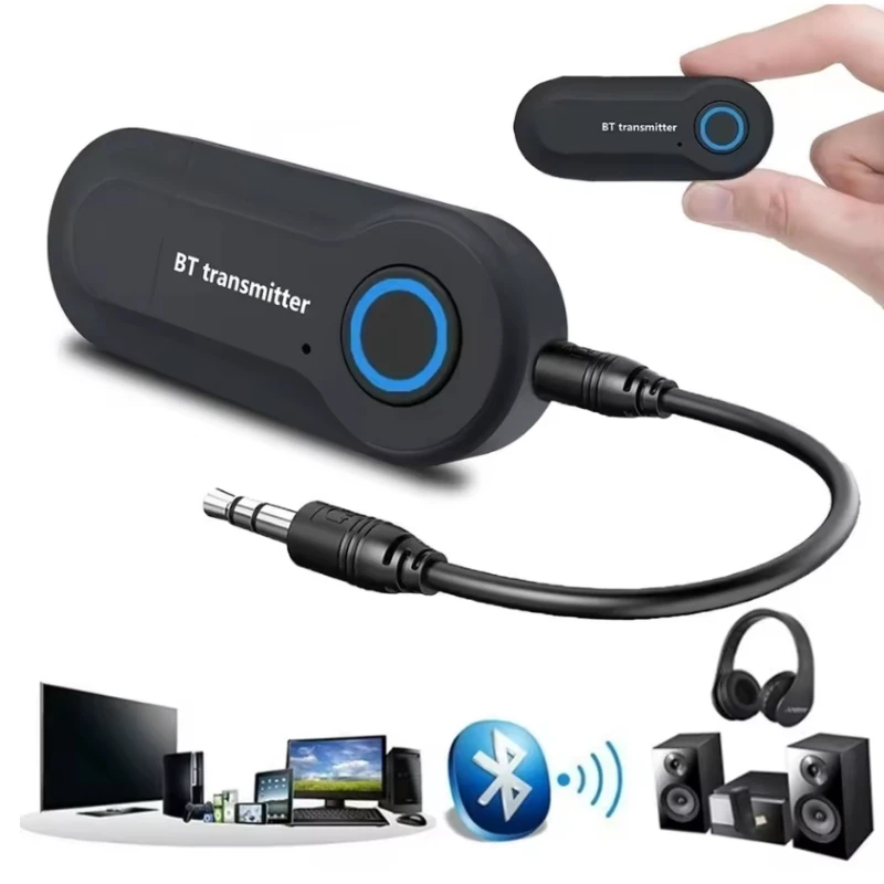 Universal Bluetooth Transmitter 3.5MM Jack Audio Adapter Wireless Bluetooth Stereo Audio Transmitter Adapter For PC TV Headphone view 2