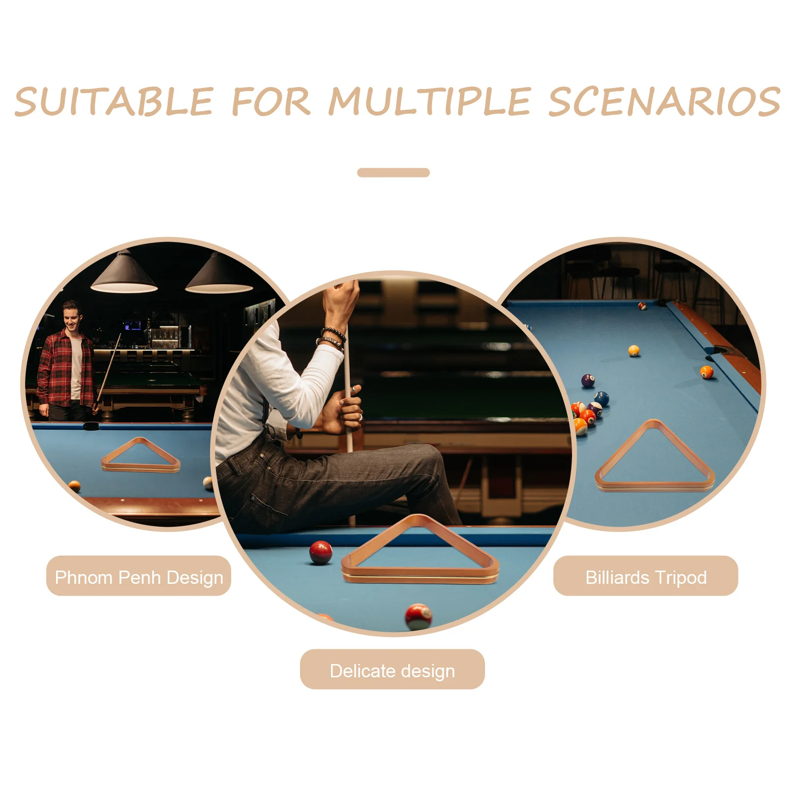 

Wood Triangle Billiard Rack Durable Pine Pool Ball Holder Lightweight Stable Billiard Ball Triangle Frame Pool Rack