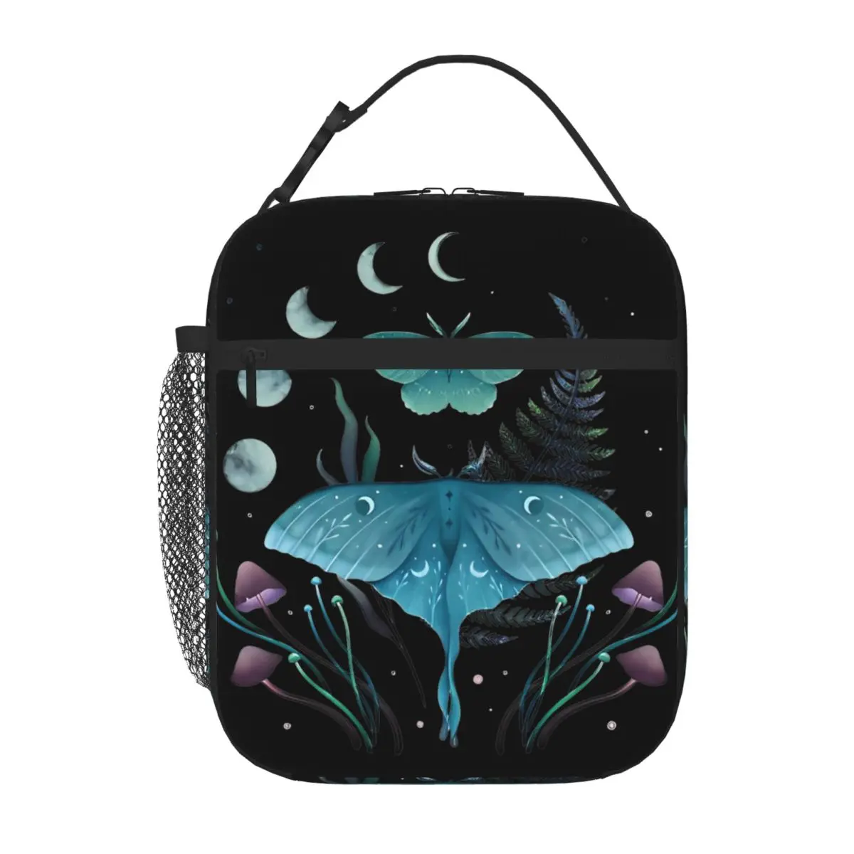 

Moonlit Garden Luna и изумрудная изолированная сумка для обеда Moonlight Boho Цветочные контейнеры для еды Герметичный холодильник Термальный ланч-бокс