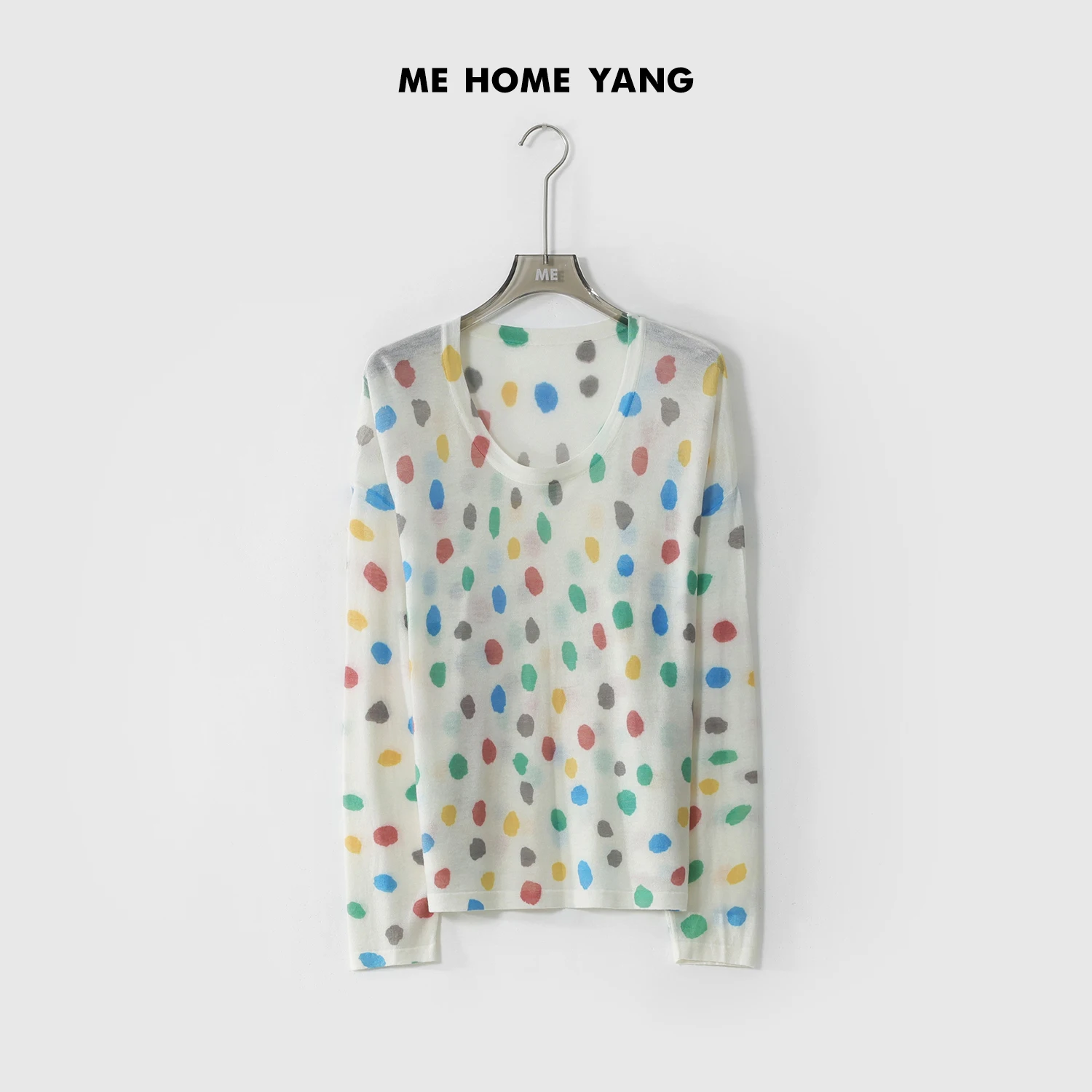 

Новинка! Летний женский трикотажный джемпер ME Color Dot: модный, универсальный, с защитой от солнца, из шерстяной смеси, с длинным рукавом, модель MEQS3805.