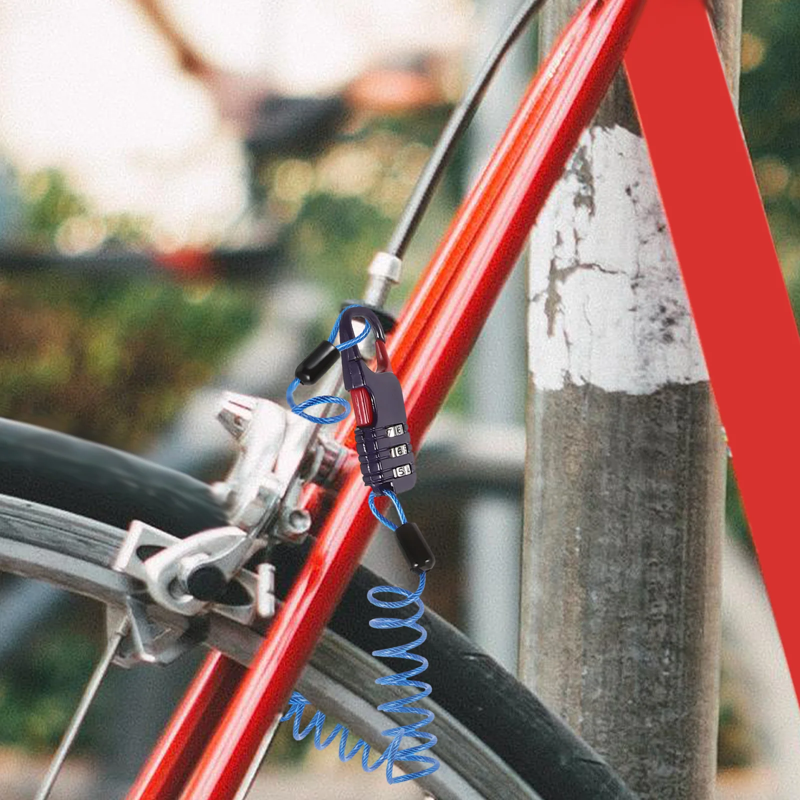 

Soft Resettable Password Lightweight Steel Cable For Motorcycles Scooters Anti-Theft Security Universal Luggage Travel Portable