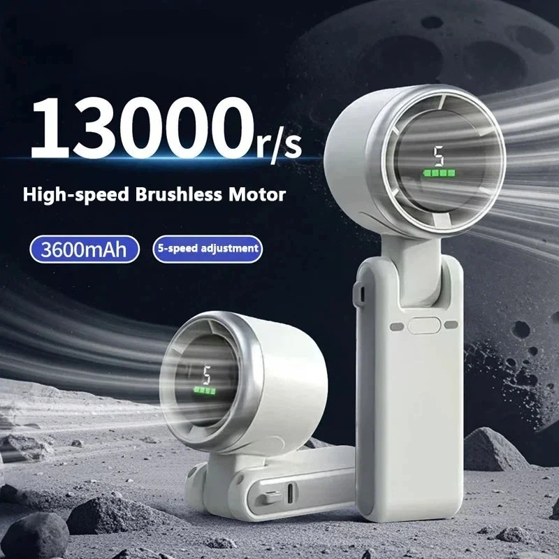 3-in-1 Fan 5-speed 3600mAh Rechargeable Lithium Battery USB Charging Travel Mini Fan For Travel Outdoor Activities
