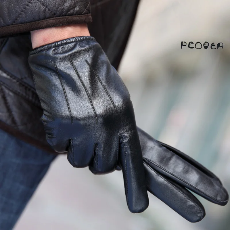 plover-本革手袋-メンズ-ファッショナブルなヤギ皮-冬用サイクリング-ドライビング-薄型スタイル-カップル用-ユニセックス-指なし手袋