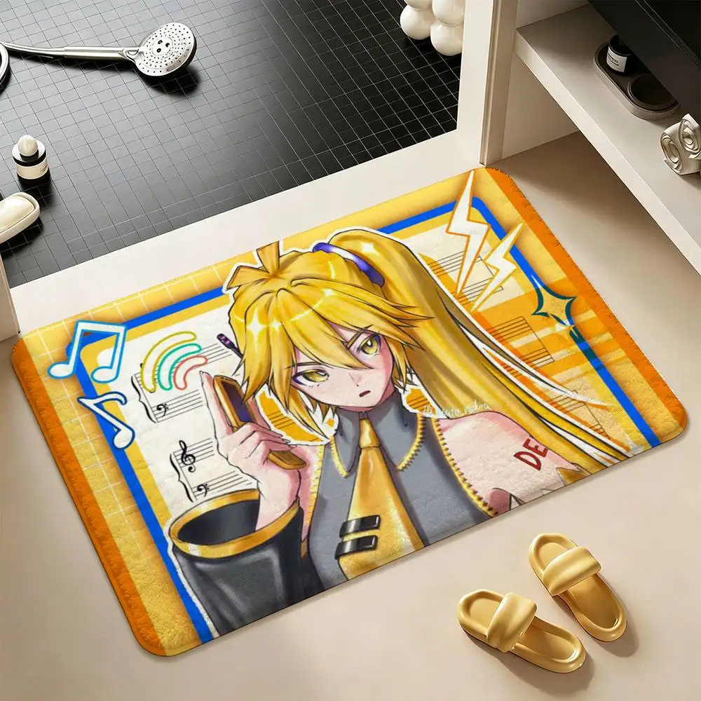 Cute Singer A-Akita Neru  Shower Room Absorbent Small Floor Mat Soft Comfortable Decorative Foot Mat