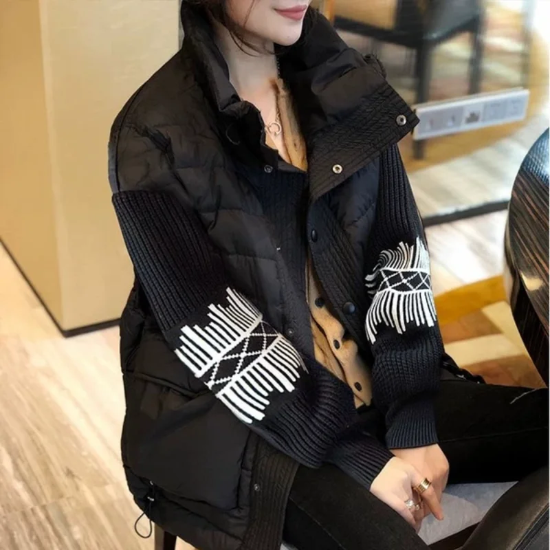 Korean Fashion Parkas Luxury Designer Jackets Coats Woman Black Elegant Winter Puffer Coat 2024 Women\'s Down Jacket Sale Trend