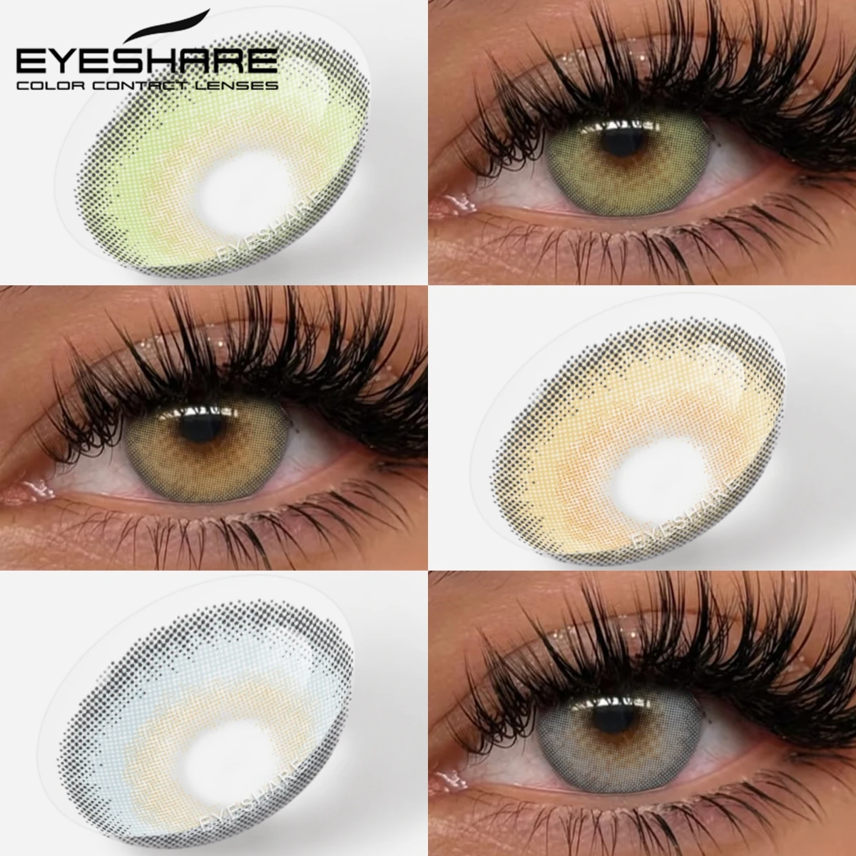 Eyeshare Мягкие цветные контактные линзы Натуральные серые коричневые глаза Контактные ежегодные синие линзы для свадеб, Дня святого Валентина или свиданий Eyeshare Мягкие цветные контактные линзы Натуральные серые коричневые глаза Контактные ежегодные синие линзы для свадеб, Дня святого Валентина или свиданий
