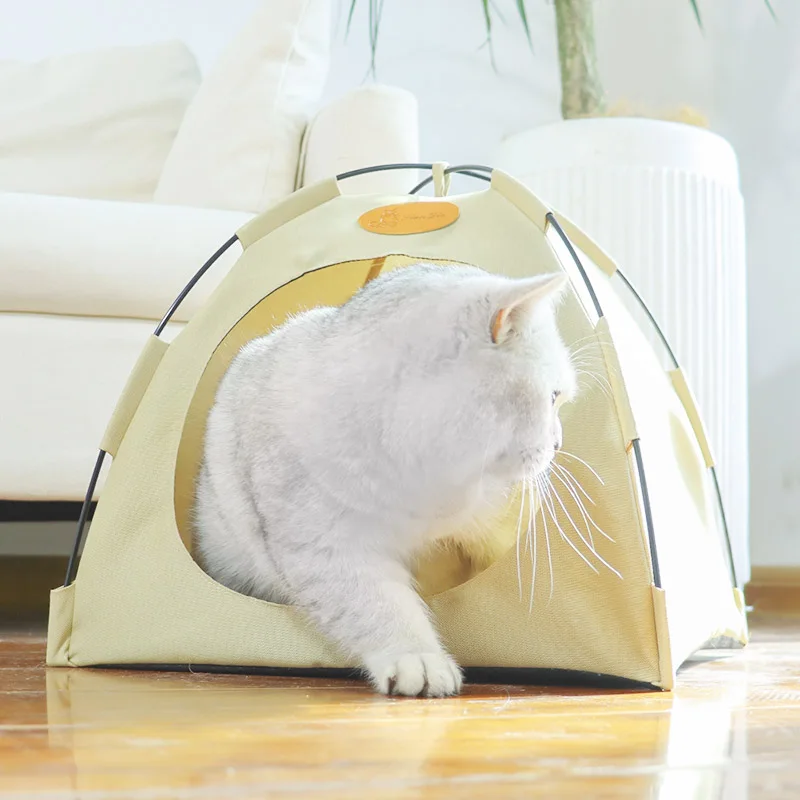 

Bed New House Enclosed Waterproof Canvas Comfortable Kitten Detachable Portable Kennel Pet Nest Outdoor Litter Supplies
