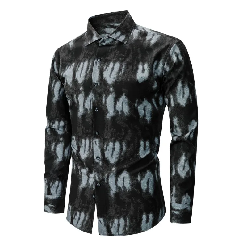Men's Printed Long Sleeve Button-up Shirt Casual Daily Wear
