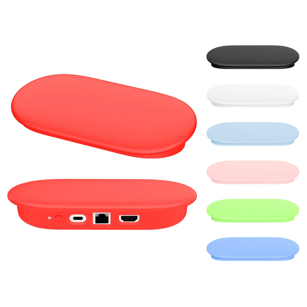 Soft Silicone Protective Cover for Google TV Streamer 4K Console Shockproof Anti-Drop Case with Glow Feature