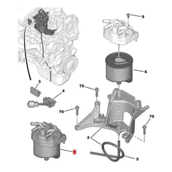 Diesel Fuel Filter Housing 9809757980 9672320980 for Peugeot 207 208 308 3008 5008 Citroen Berlingo C3 C4 C5 2008-2015