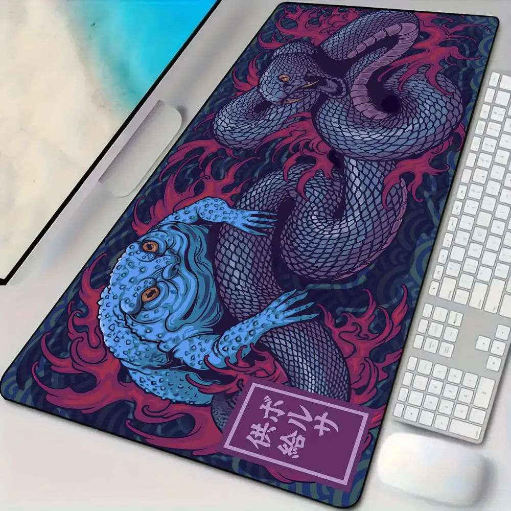 

Japanese-style toad and snake Mouse Pad Desk Mat with Stitched Edges Non-Slip Rubber Base pc accessories Extended pad gaming mat