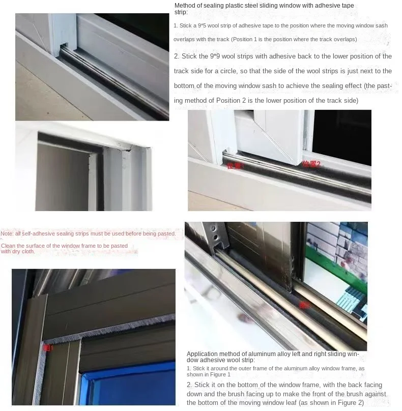 5/10/20M Neues Winddichtes Dichtungsband für Zuhause, Felltürdichtung, Schalldämmung für Türen und Fenster, Staubschutzstreifen, Wetterschutzleiste – Detail 18