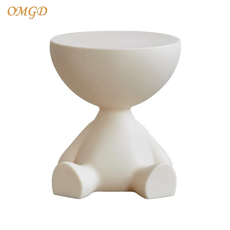 OMGD Creative Small Flat Living Room Household Small Coffee Table Lying Flat Sofa Side Table Balcony Bedside Small Tea Table image 6
