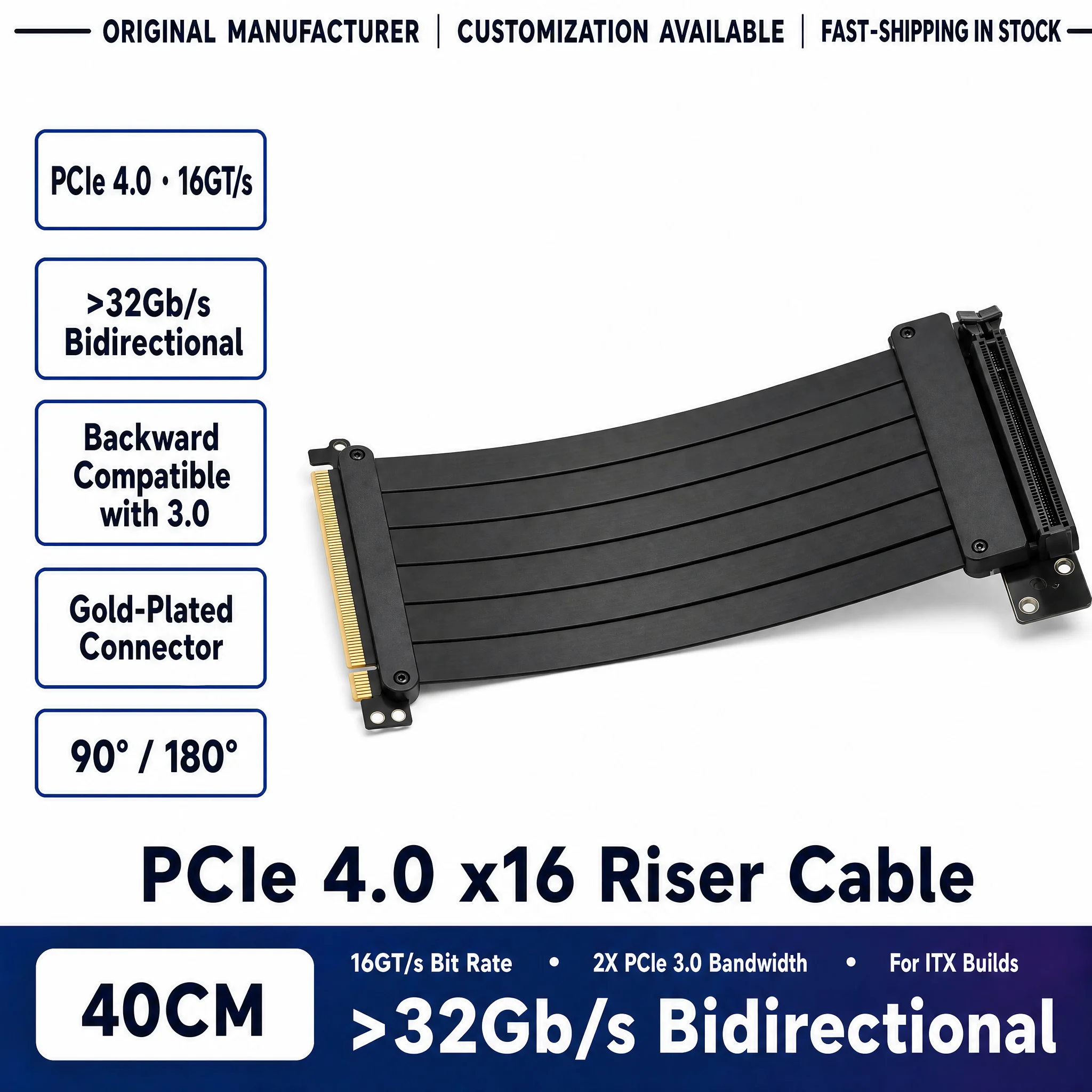 Pcie Extension Cable - Câble d'extension PCI-E 4.0 16X 40