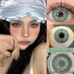 KSSEYE 1pair Fashion Colored Contact Lenses for Eyes Green Lenses Natural Yearly Cosmetic Eyes Beauty Lens Gray Pupils Blue Lens