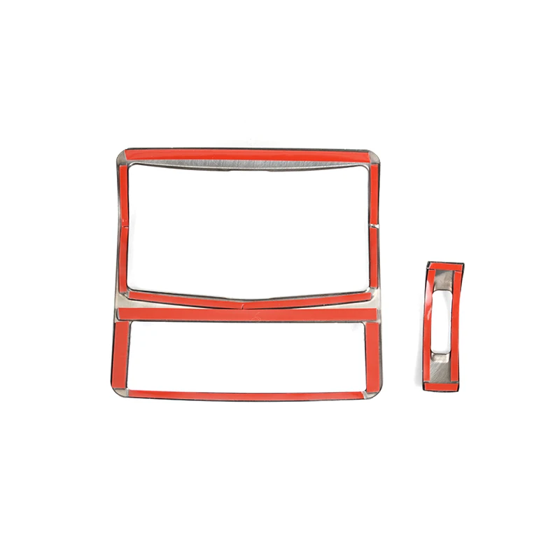 ألياف الكربون اللون سيارة الخلفي تكييف الهواء تنفيس الإطار الديكور غطاء الكسوة الفولاذ المقاوم للصدأ لمرسيدس بنز CLS W218 2012-2017 #6