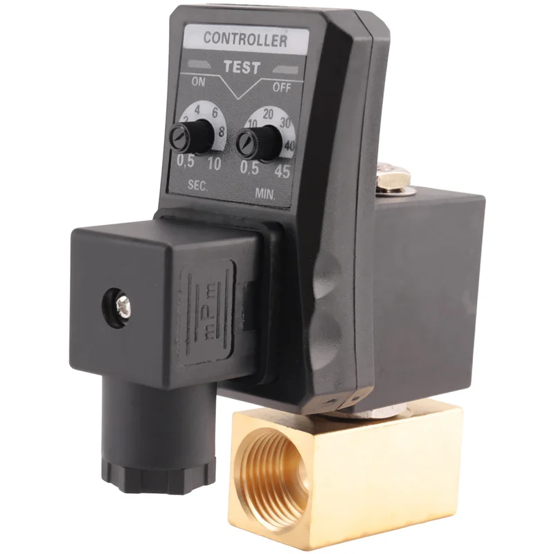 ABVJ-3X G1/2 DN15 230V 自動時限水タンク電子時限ドレンバルブエアコンプレッサー用凝縮水管理