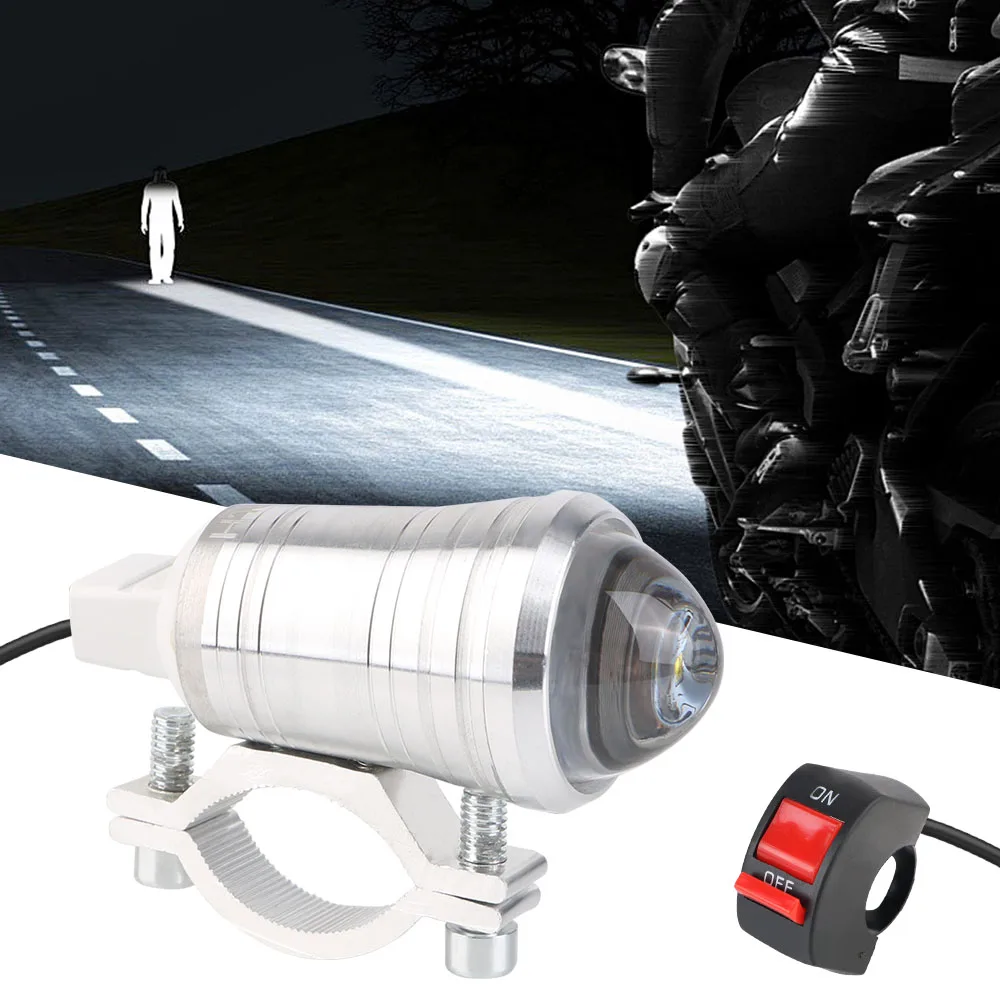 Daytime Running Lights LED Fog Lights Strong Spotlight Motorcycle Headlight Front Spotlight Strobe Flashing Light