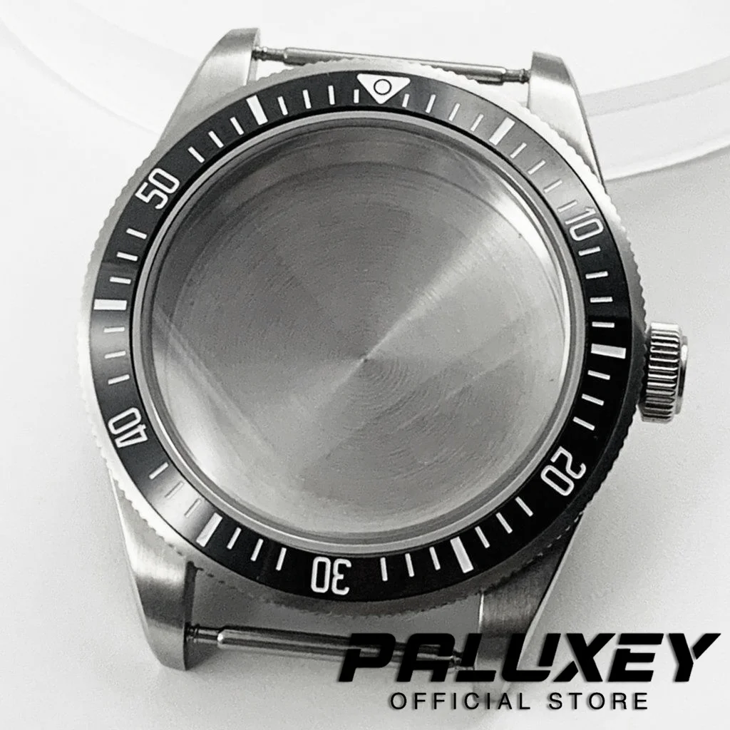 39 مللي متر الفضة الأسود ارتفع الذهب القبة الياقوت ساعة كريستال حافظة من الفولاذ المقاوم للصدأ صالح NH34 NH35 NH36 PT5000 ETA 2824 حركة