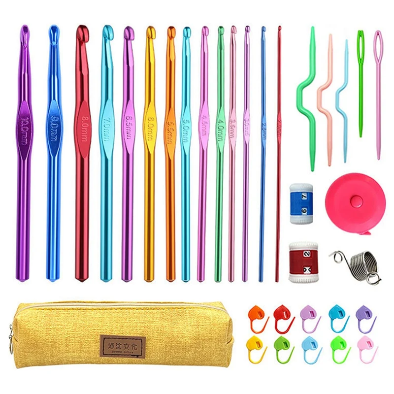 Crochet Set Alumina Crochet Set DIY Hand Knitting Tool Material Sweater Needle Crochet