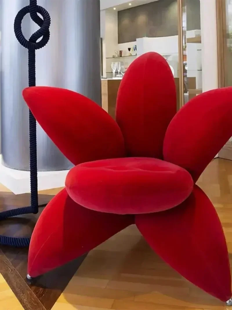 

Single sofa chair living room balcony leisure lazy special-shaped horn flower chair lily leisure chair