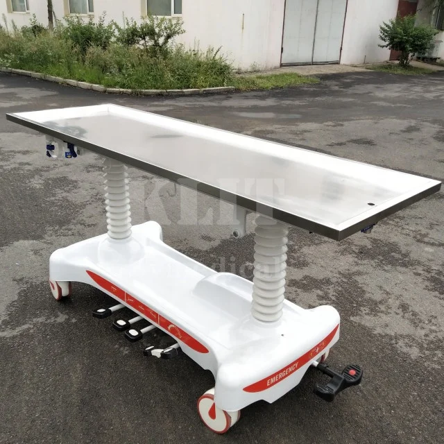 

Factory Direct Good Quality New Product Manual To Upward And Downward Hydraulic Lift Mortuary Stretcher Funeral Supplies