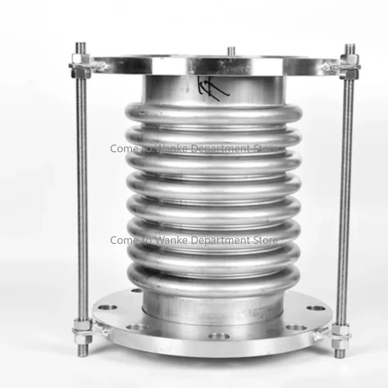 SUS304 Stainless steel compensator equipment Metal vacuum bellows Flange expansion joint pipe DN100 with 8pcs flange holes