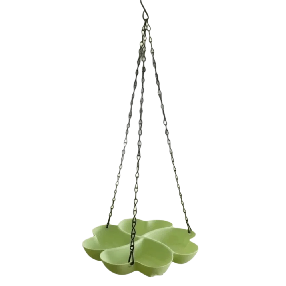 Flower Shaped Hanging Bird Feeder Adjustable Chain Large Capacity Bird Feeding Tray Durable Multipurpose Hummingbird Feeder