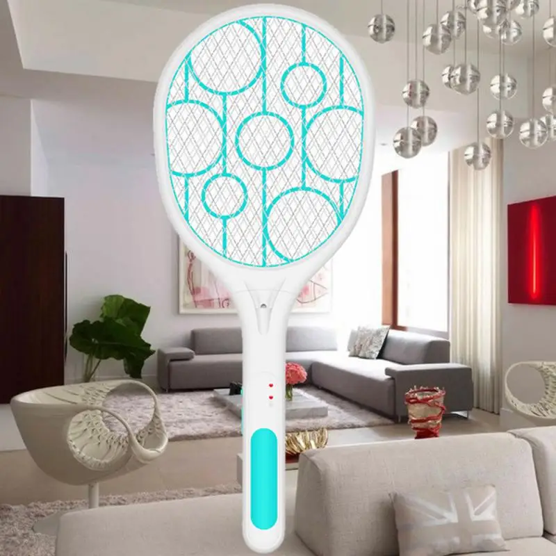 Mosquito Killer Triple Battery Power Fly Swatter Pest repellente elettrico Bug Racket Wireless Long Handle Tool Bug Zappers