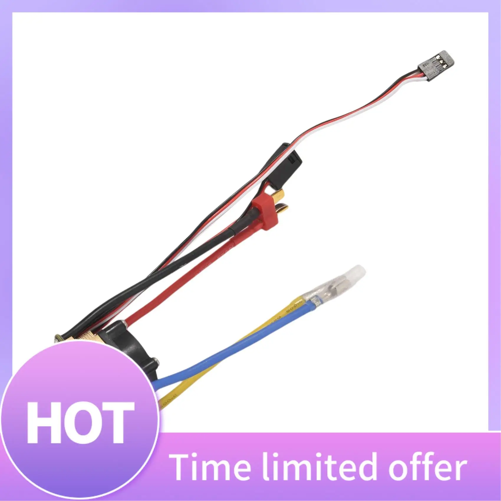 ABFN-480A Brushed ESC Single Motor With Cooling Fan Waterproof 2-4S 3 Modes 5V/3A BEC For RC Cars