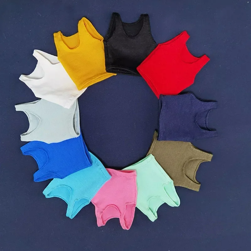 1/6 Scale Female Soldier High Elastic Vest Solid Color Tops Clothes Model for 12'' Action Figures AT201 Body Doll Toys