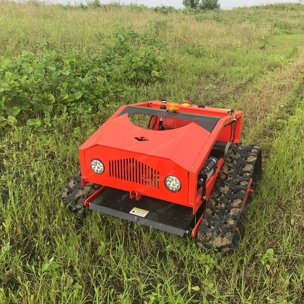 Remote Control Lawn Mower Crawler All Terrain Slope Mowing Grass Cutter Robotic Mowers Machine Tracked Radio Controlled