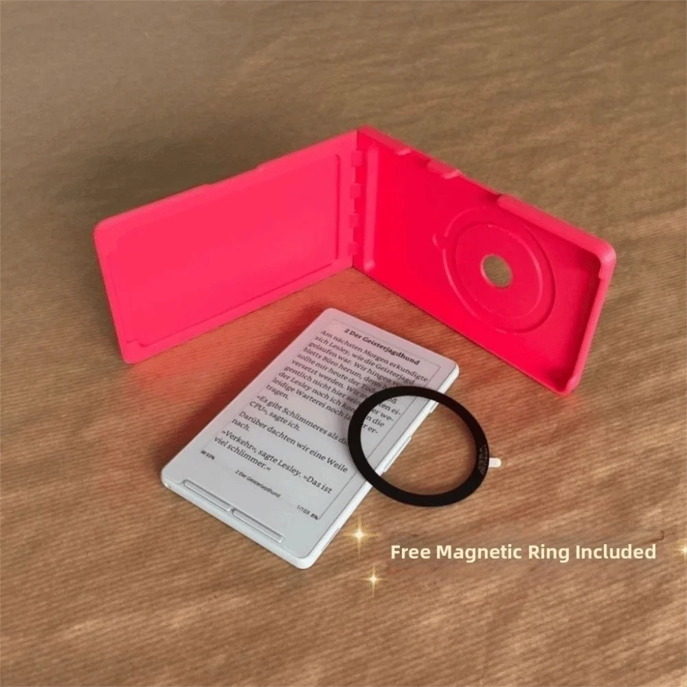 Flip-top Protective Cover Shockproof PETG EBook Reader Case with Magnetic Metal Ring Protective Shell for XTEINK X4