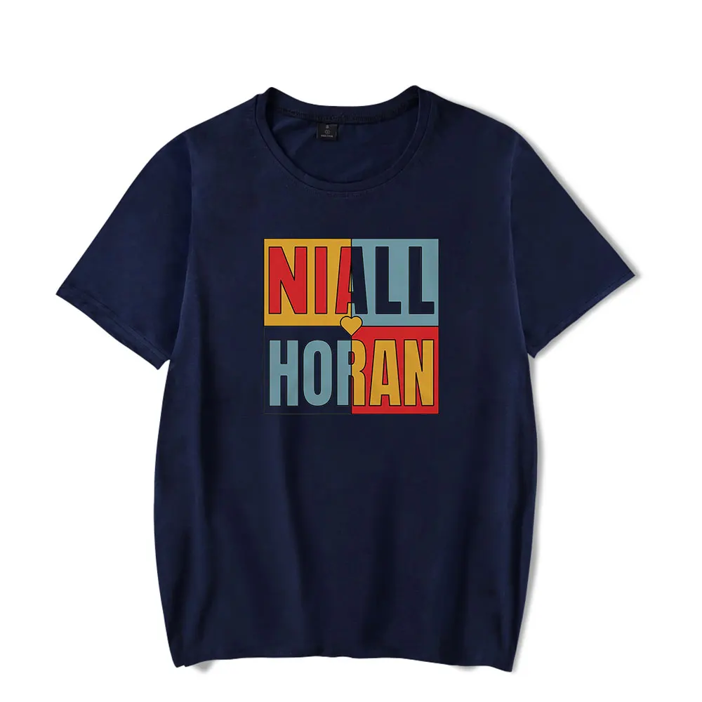 

Niall Horan Niall цветная футболка с логотипом блока Merch для мужчин и женщин с коротким рукавом для женщин забавная футболка унисекс Харадзюку Топы рубашка