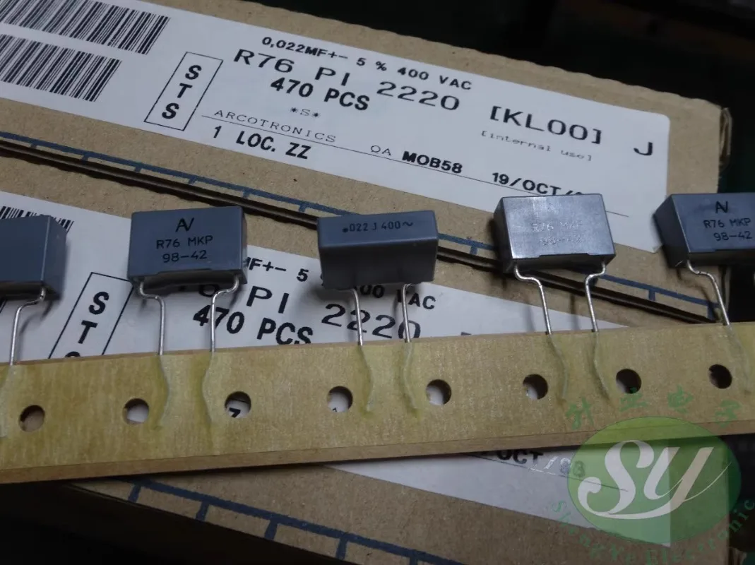 10PCS AV R76PI2220KL00J 0.022uf/400VAC 22nf 223 ใหม่ตัวเก็บประจุฟิล์ม