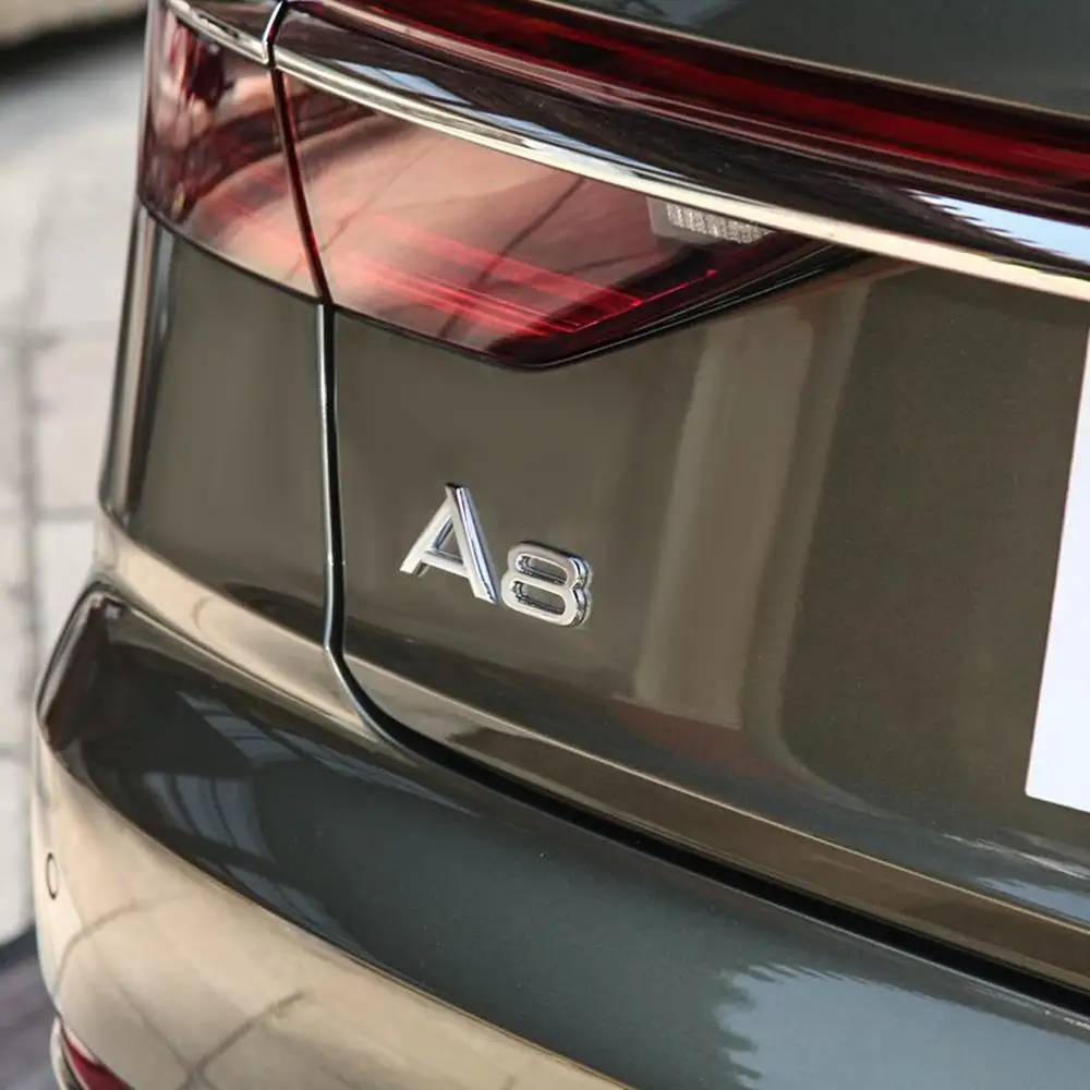 3D ABS A3 A4 A5 A6 A7 A8 A4L A6L A8L Q3 Q5 Q7 Letters Car Rear Trunk Emblem Decoration Sticker For Audi Sline Quattro RS A1 A2