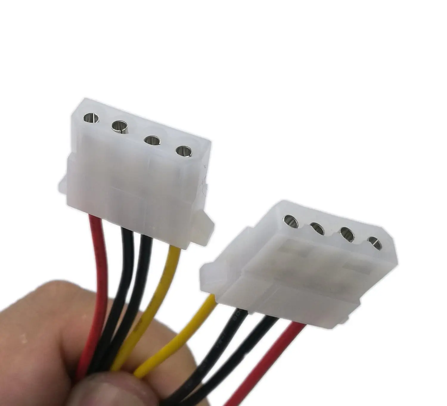 4Pin Molex Power Supply Extension Cable Male 1 to 2 Female Ports Power Cable IDE Power Port Multiplier D Plug Y Splitter