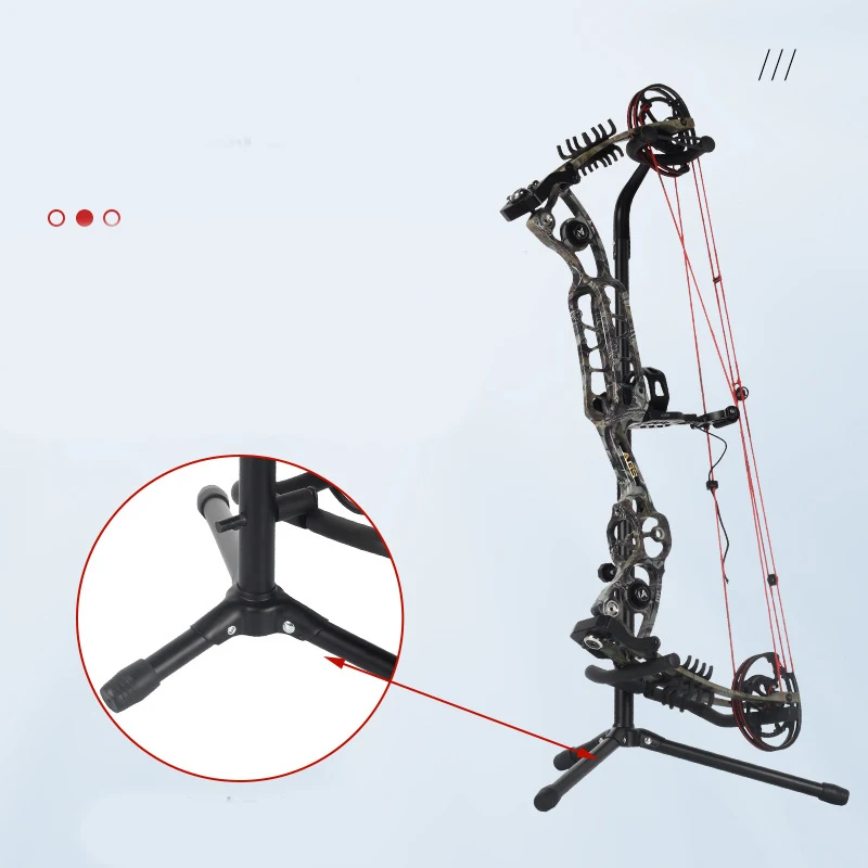 SPG Compound Bow Stand Archery Adjustable Folding Triangle Composite Bows Metal Frame Clip Rack Accessories Hunting Bracket