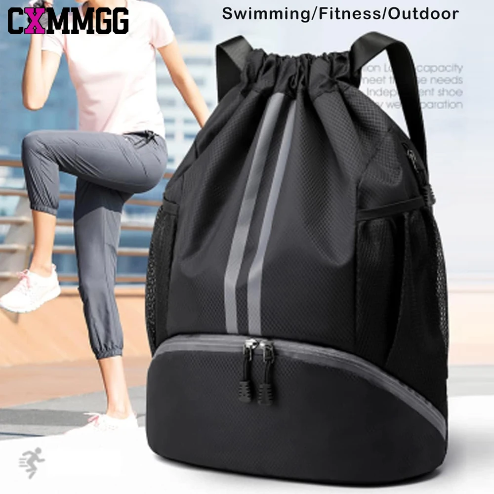 

1PCS Drawstring Backpack, Waterproof Drawstring Gym Bag , Small Cinch Sack for Basketball, Pull String Sport Bag
