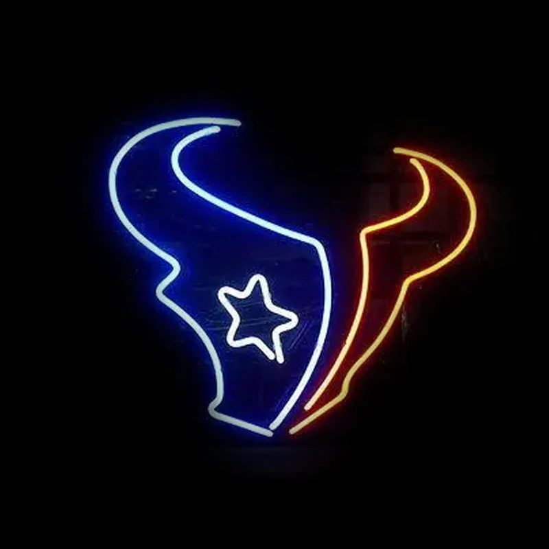 

Neon Sign for Housto texa football handcraft neon signboard Beer Bar Club Pub Restaurant Sport Art neon light anuncio luminos