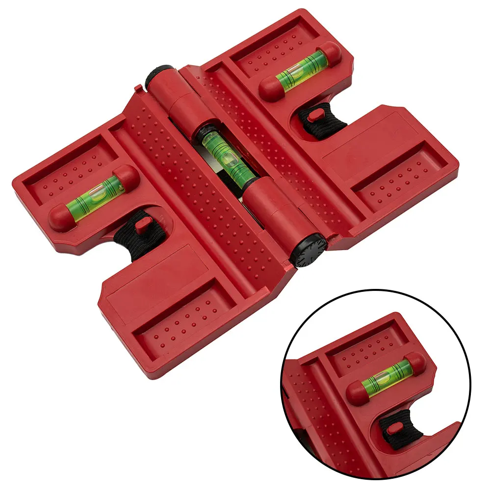 1Pcs Level Fence Post Pipe Magnetic Adjustable With Strap Horizontal Vertical 3 Vials Plastic Activity Tube Angle Meter