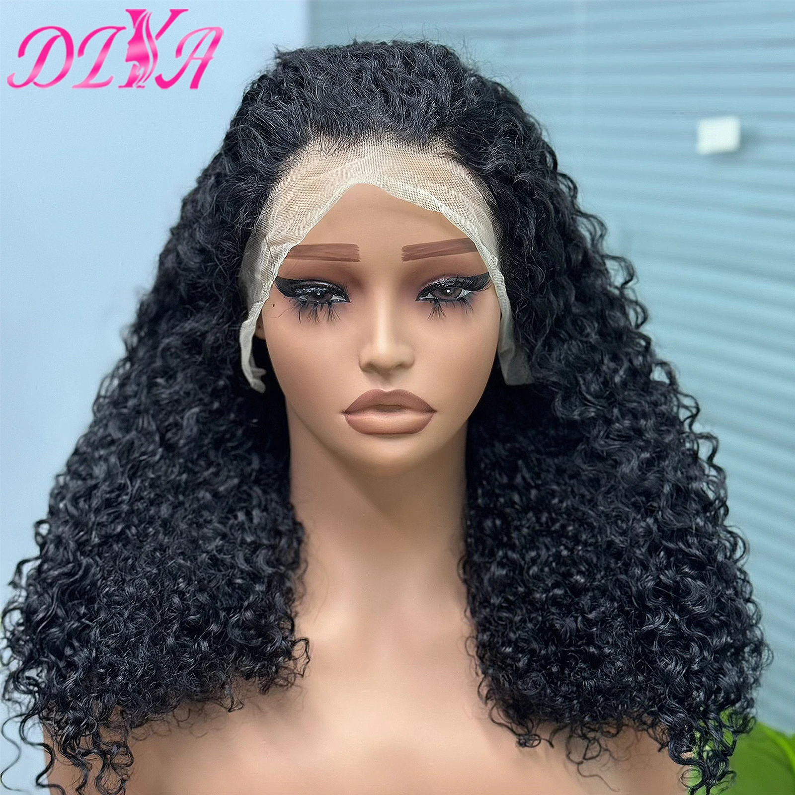 250% Density Natural Black 12A Double Drawn Burmese Curly Human Hair Wigs for Women 20 inches Bouncy Curly Remy Human Hair Wigs