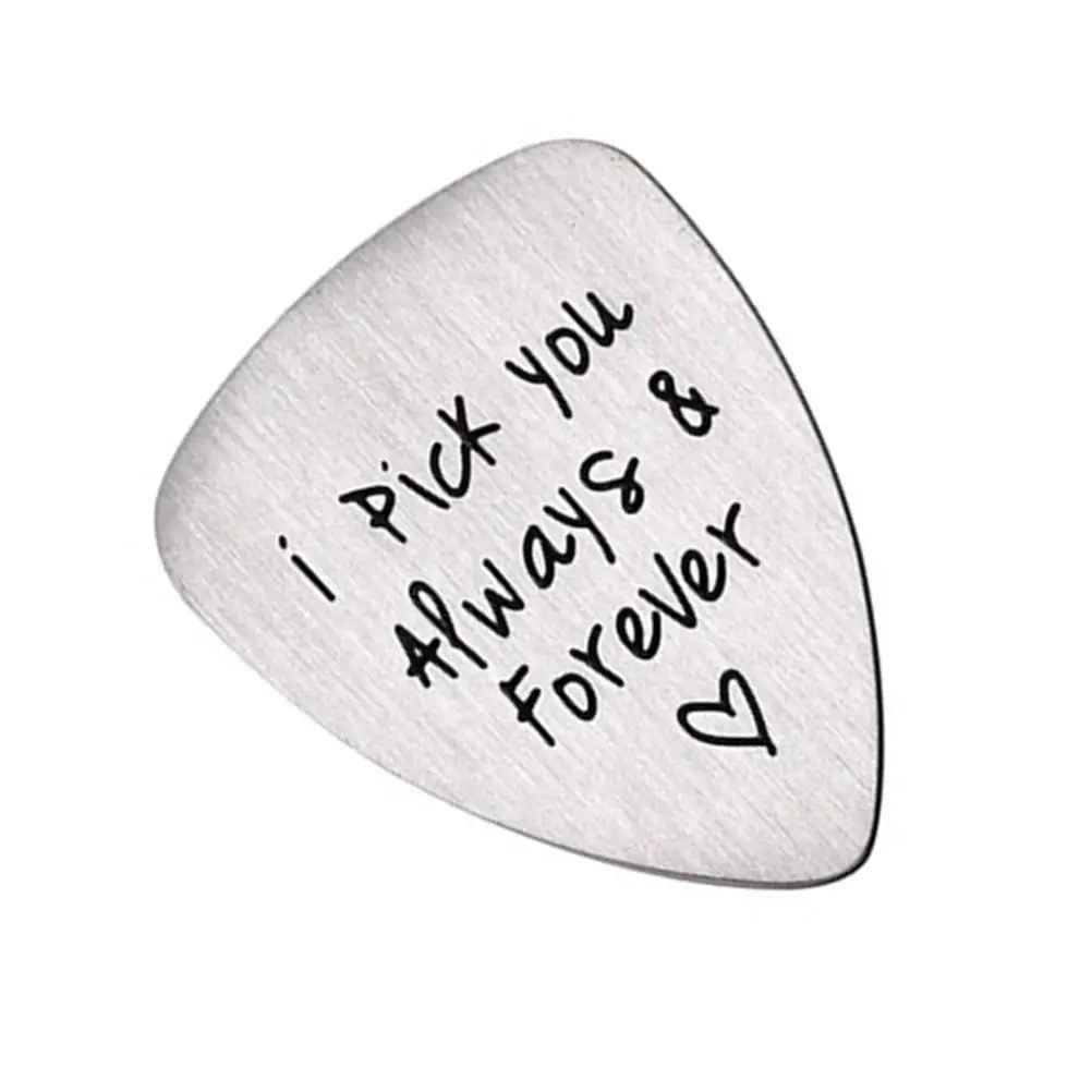

Musical Instrument Accessory Guitar Pick Accessories Letter Carved Titanium Steel Ukulele