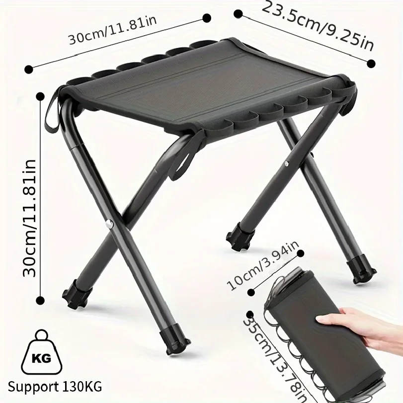 Foldable Hanging Stool Capacity Lightweight Camping Fishing Chair
